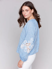 EMBROIDERED DETAIL TOP