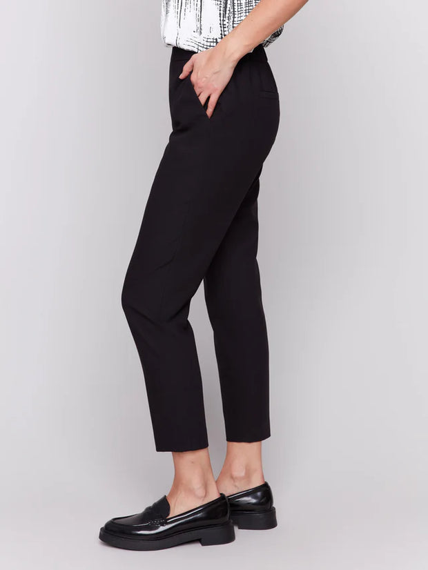 Charlie B Crepe Pull-On Cropped Pants