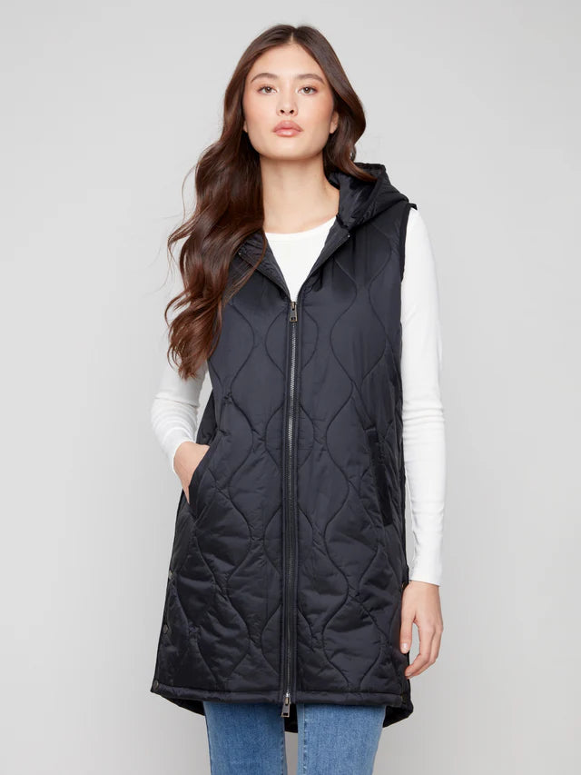 Pearlized Quilted Vest