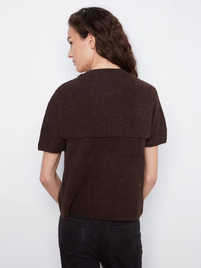 Short Sleeve Sweater With Sleeve Detail