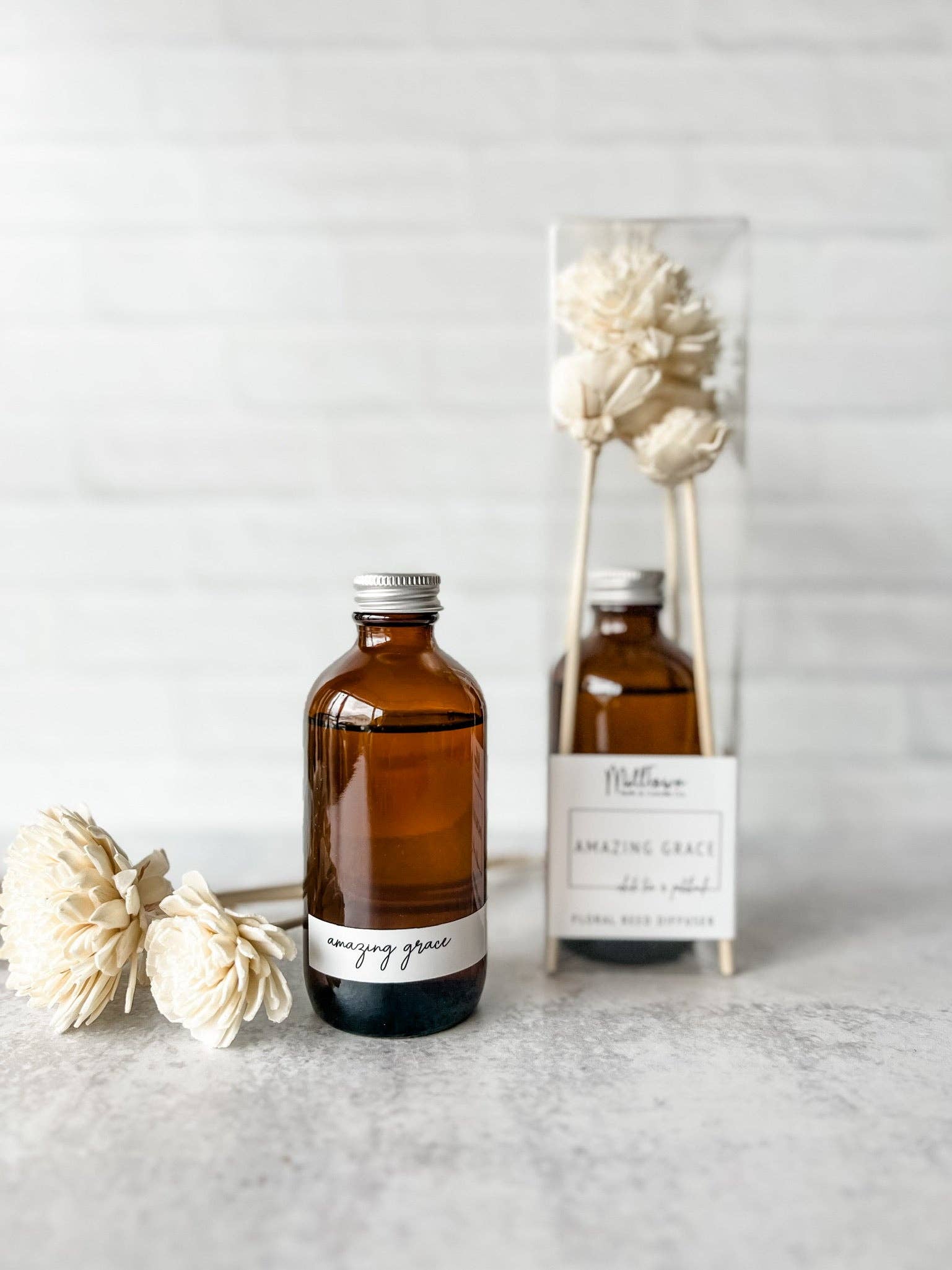 Amazing Grace Floral Reed Diffuser | Long-Lasting Scent | Clean & Flameless Fragrance