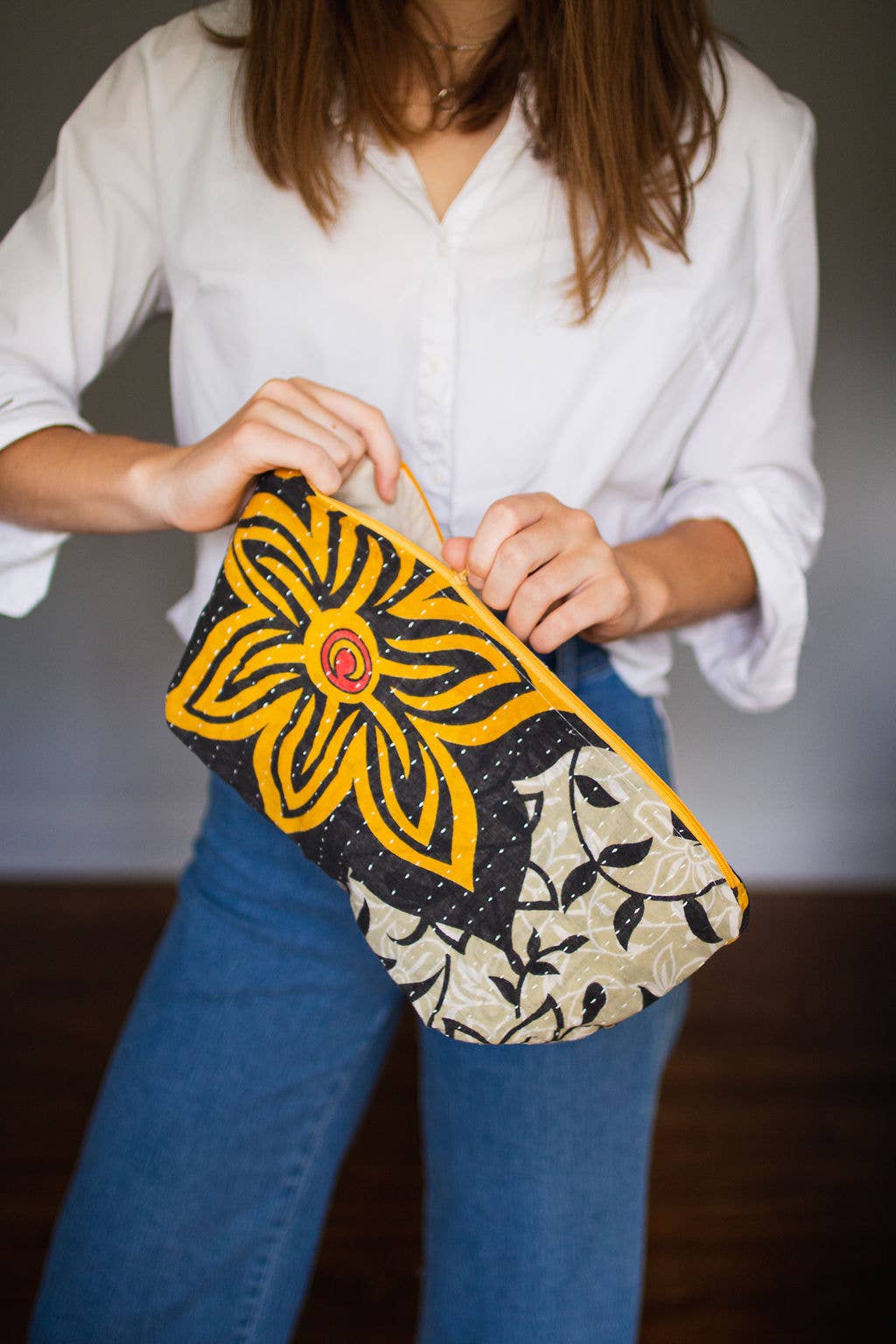 Paperdoll Boutique Kantha Cosmetic Bag