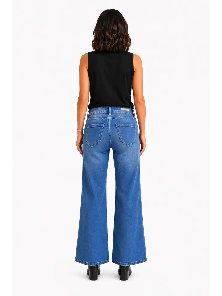 Better Butter-1822 Denim Slim Wide Leg