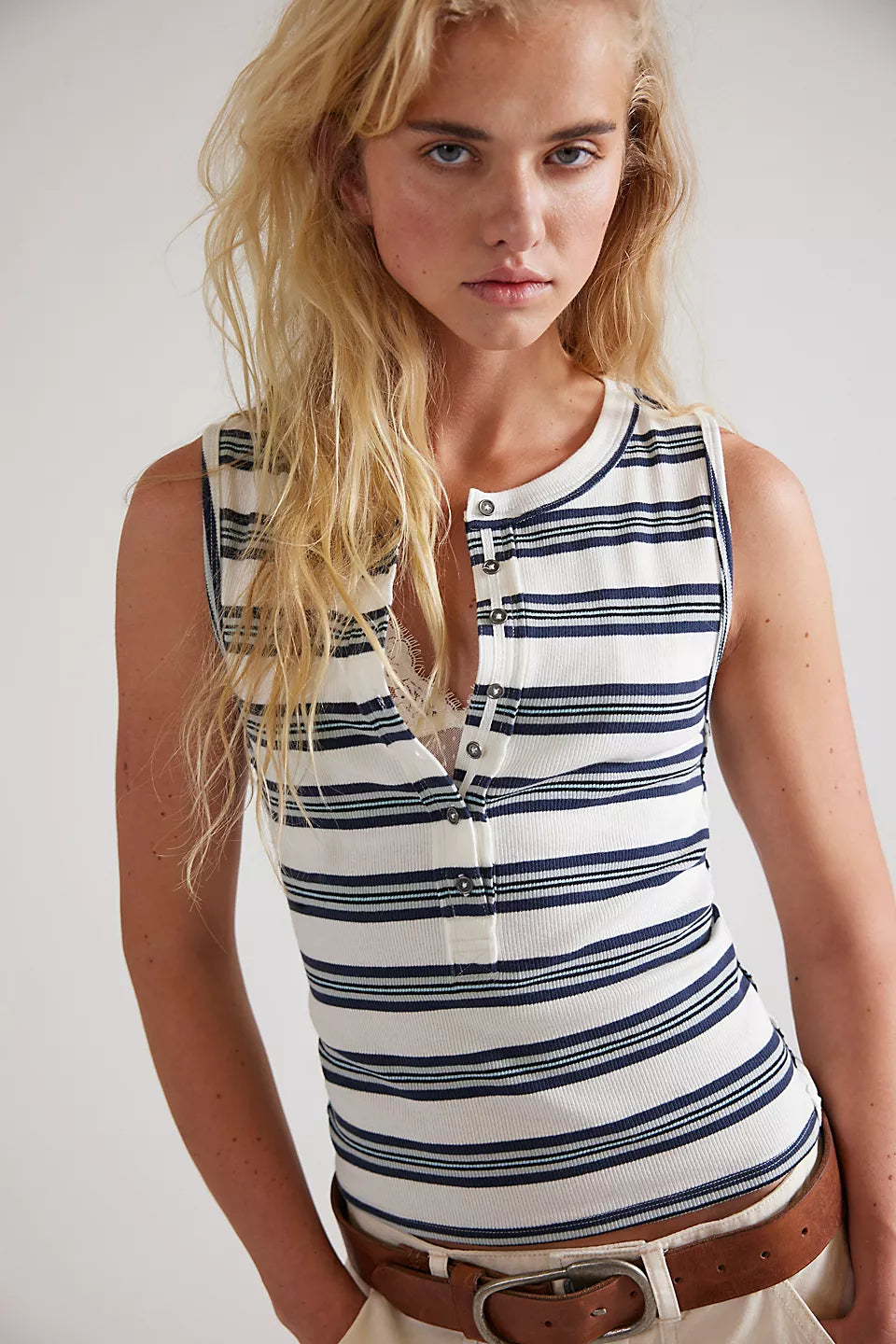 Free People Jamie Henley Striped Tank Top