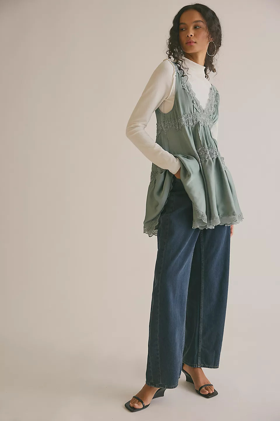 Free People In This Groove Mini Slip Dress