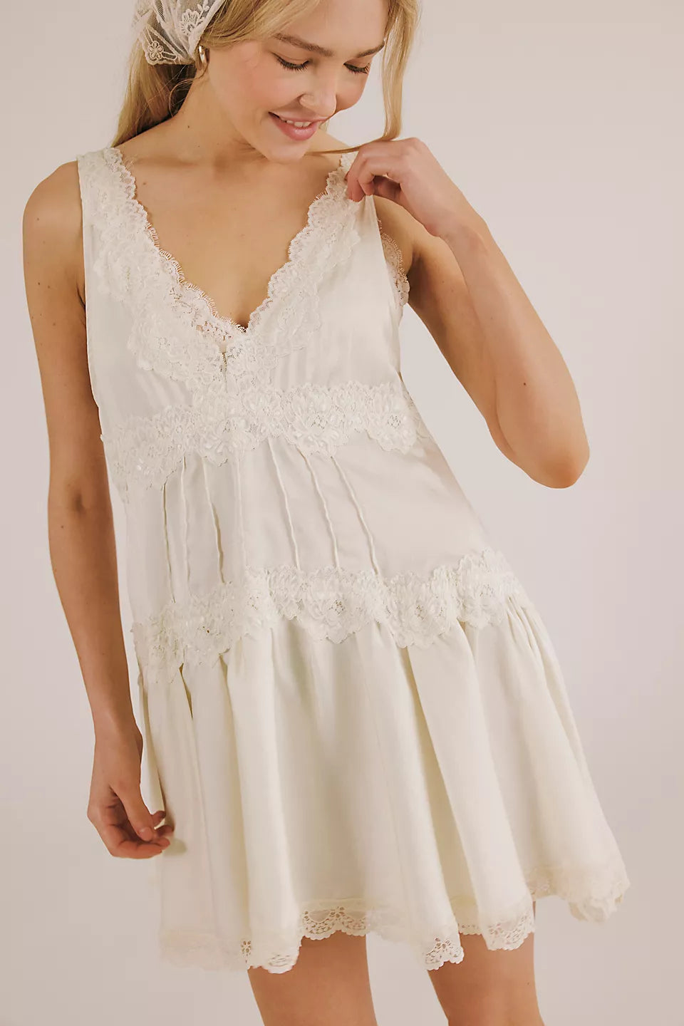 Free People In This Groove Mini Slip Dress