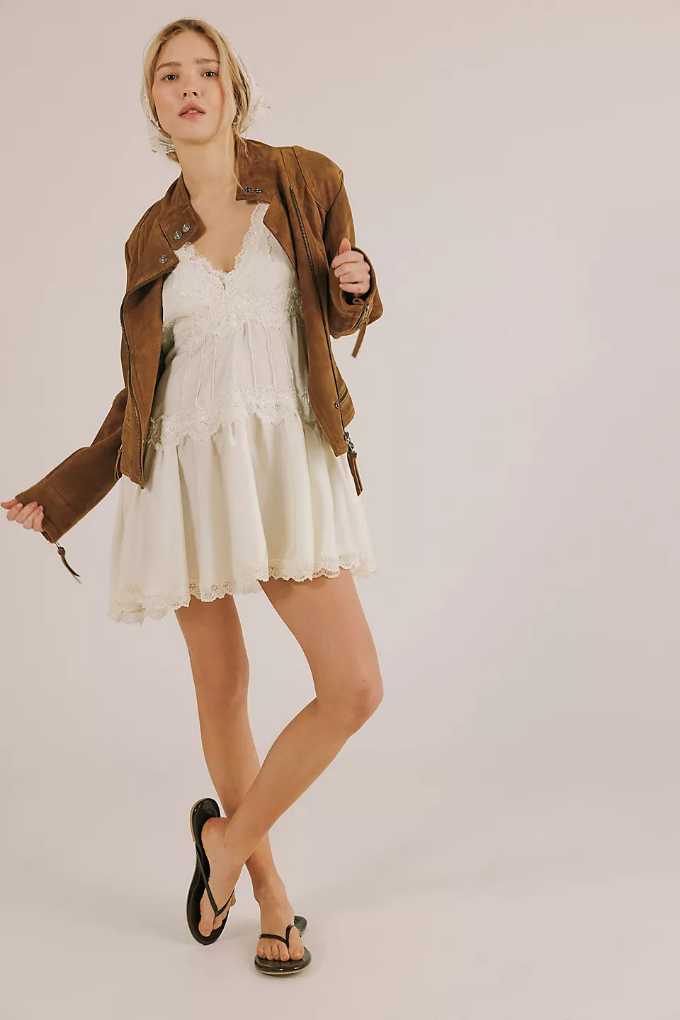 Free People In This Groove Mini Slip Dress