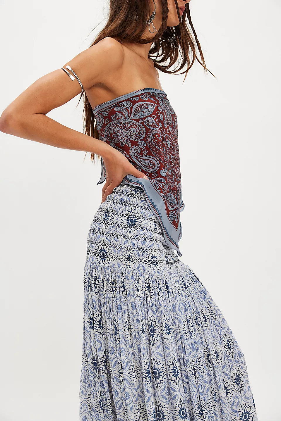 Free People Ravenna Printed Convertible Maxi Skirt