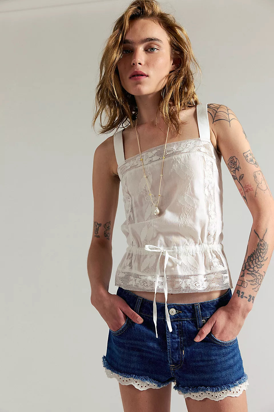 Free People Cali Lace Shorties