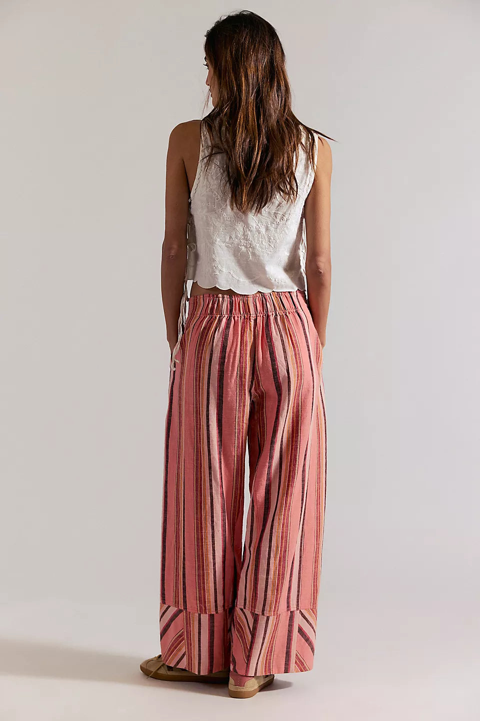Free People Day's End Linen Pull-On Pants