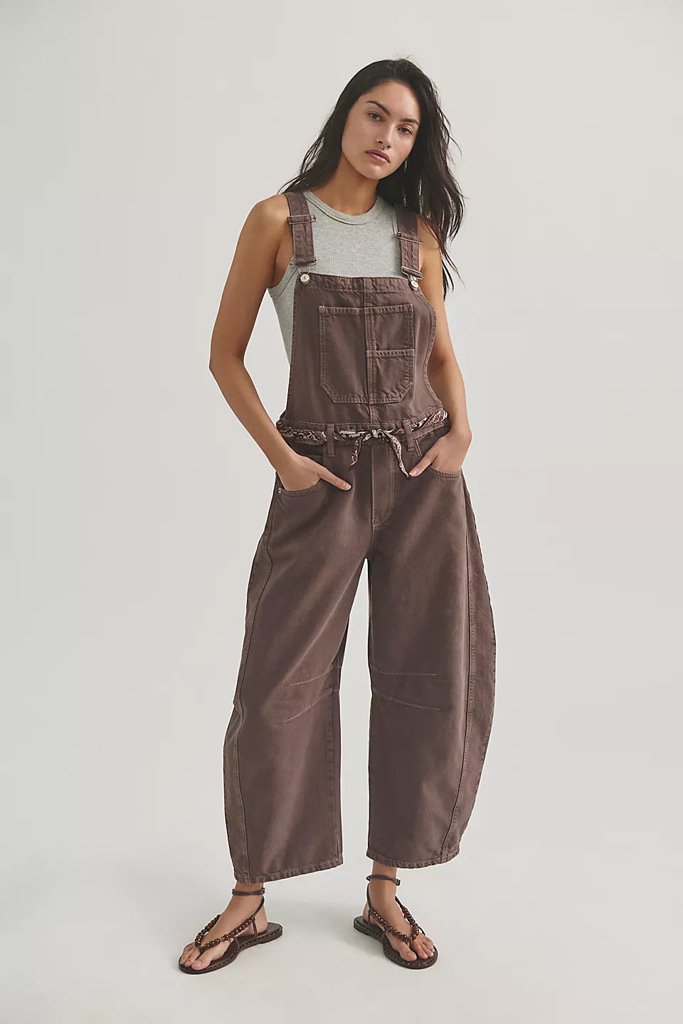 We The Free GOOD LUCK BARREL OVERALLS