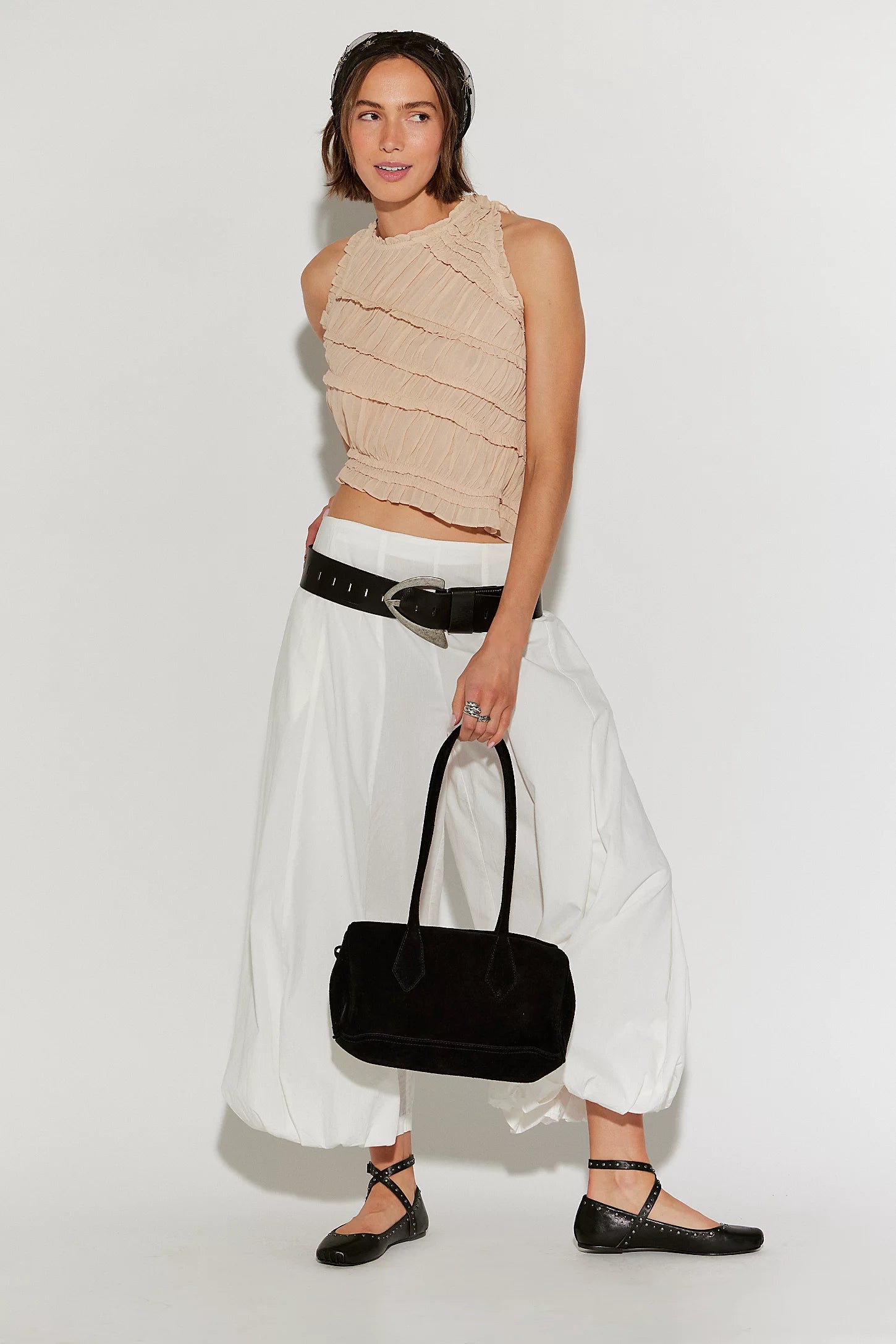 Free people Pink Sands Smocked Top