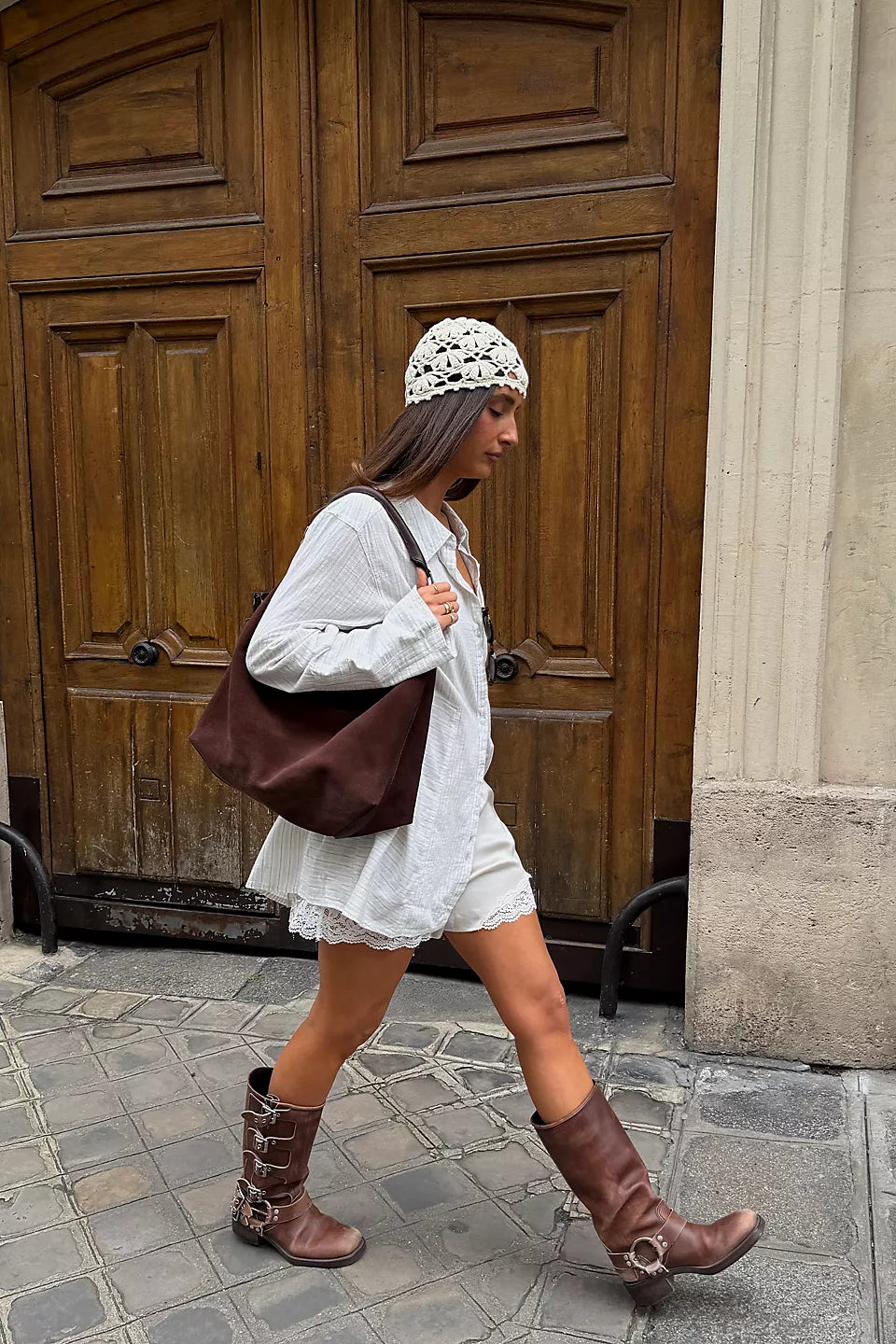 Free People Suzie Suede Slouch Tote