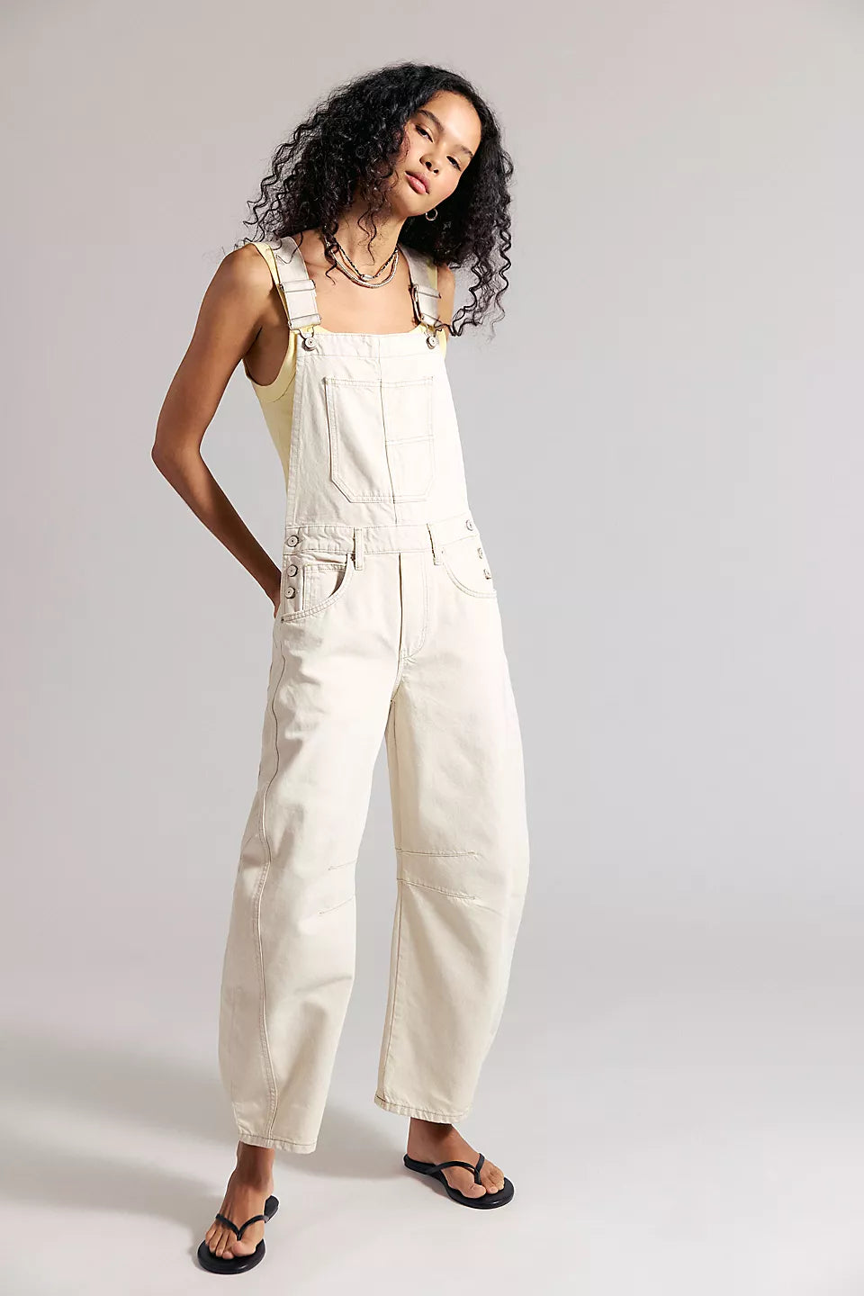 We The Free GOOD LUCK BARREL OVERALLS