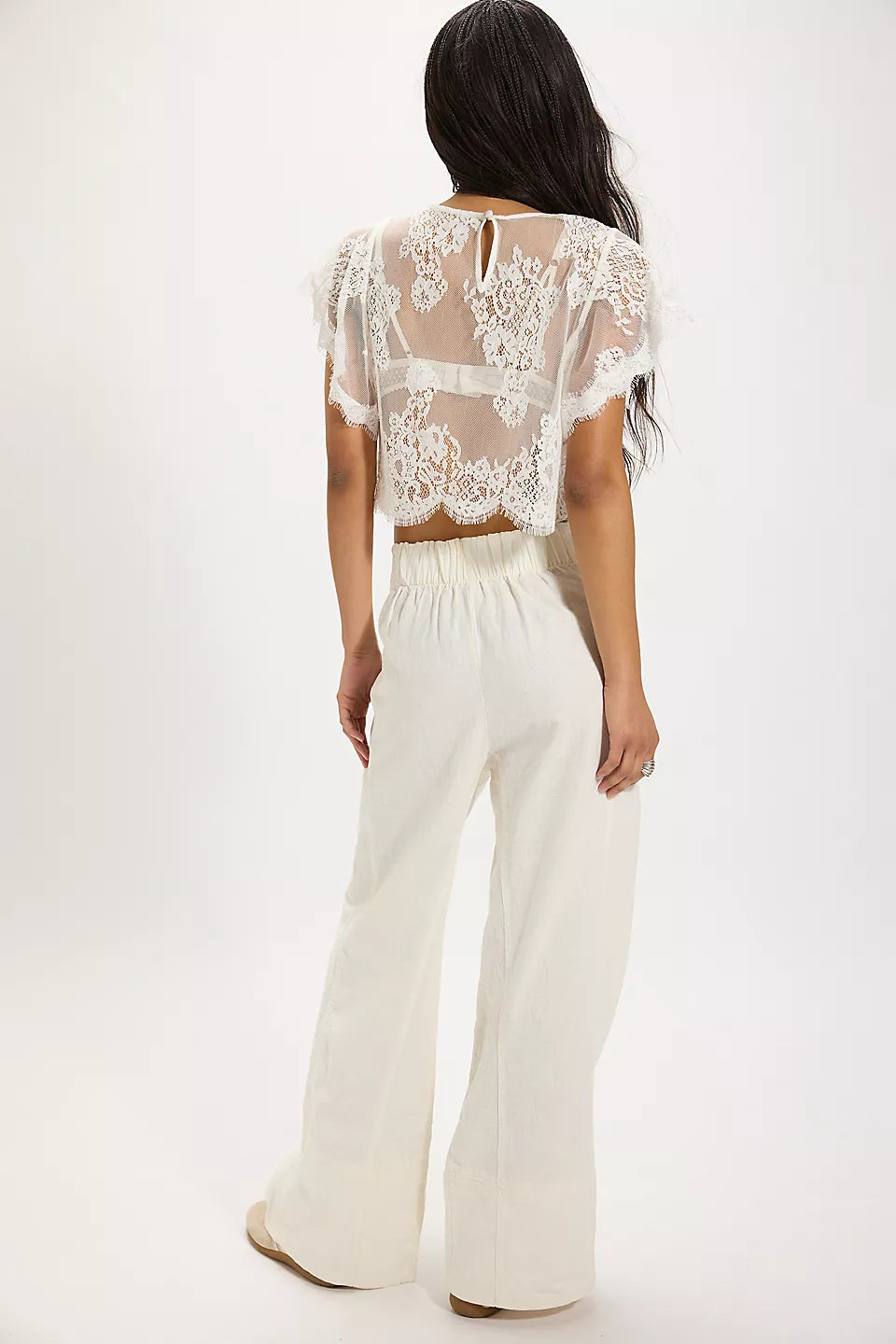 Free People Day's End Linen Pull-On Pants