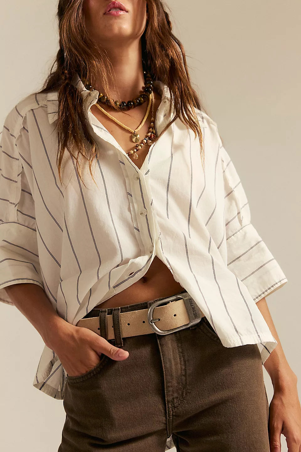 We The Free Seaside Cotton Stripe Shirt