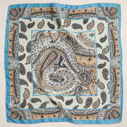 Boho Chic Paisley Scarf – Lightweight Silk-Feel Square Scarf with Vintage Charm