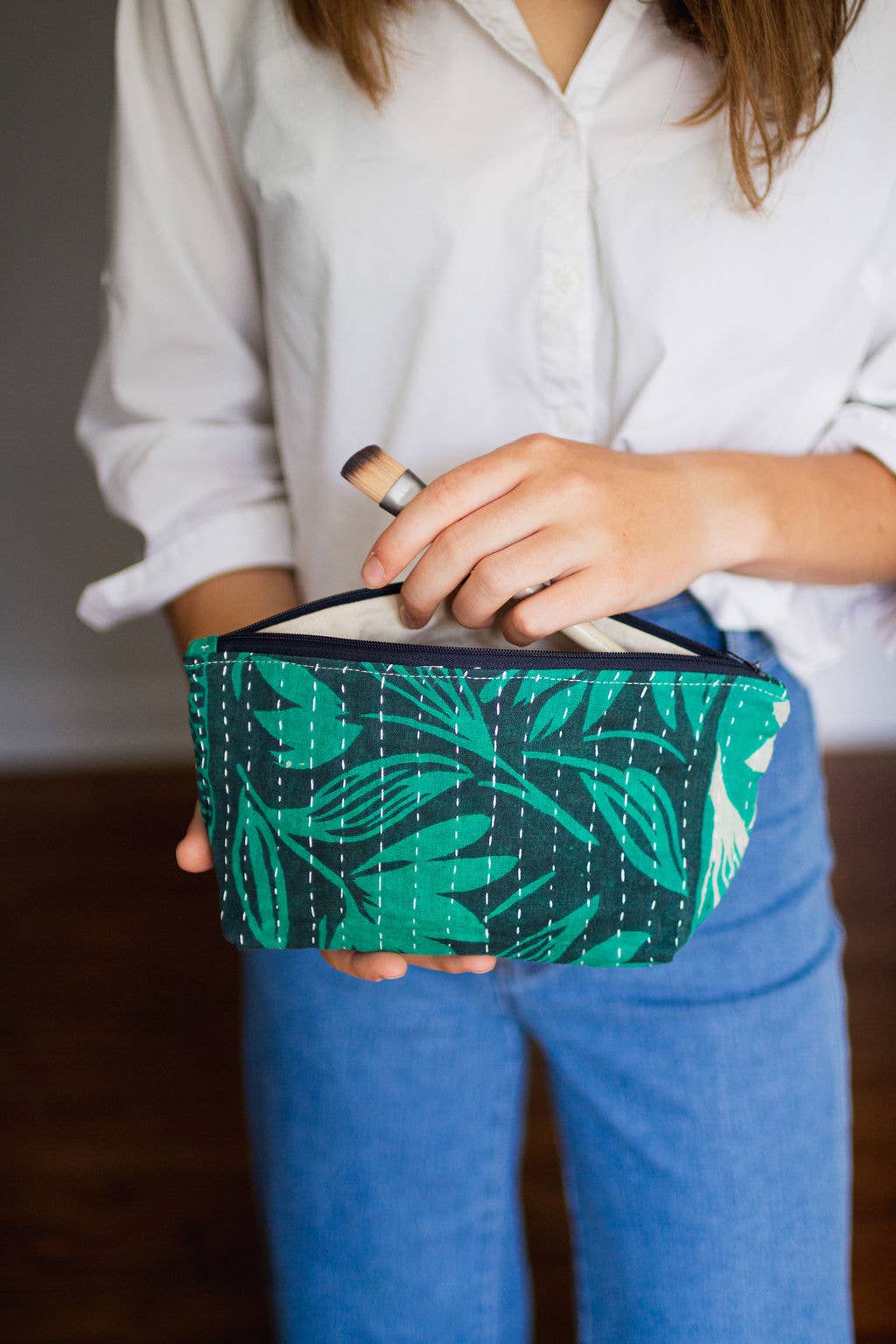 Paperdoll Boutique Kantha Cosmetic Bag