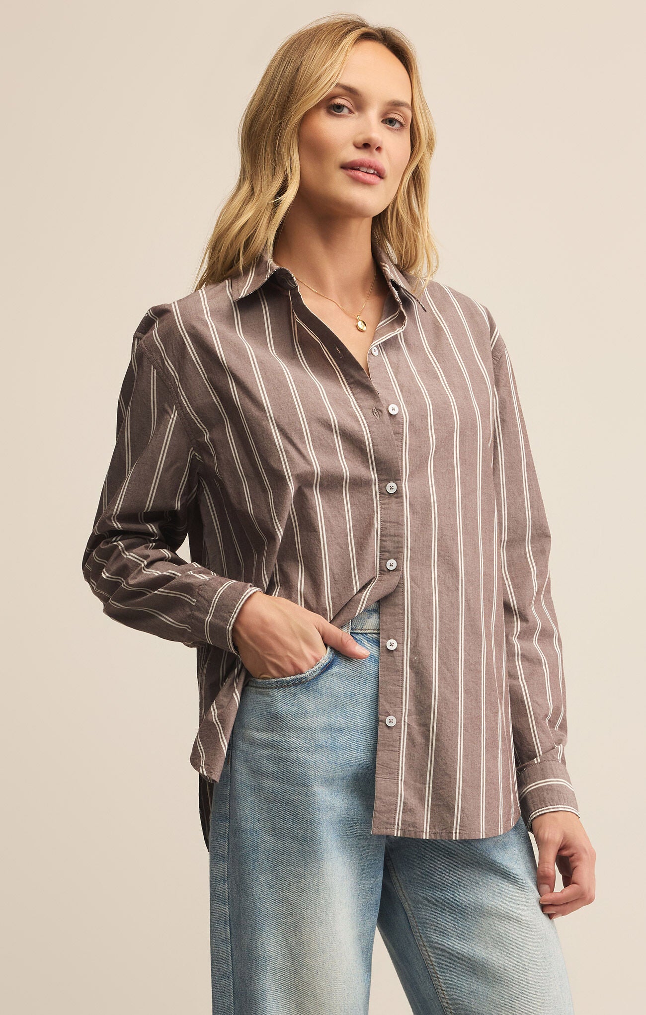 Sandalwood Seaport Striped Top