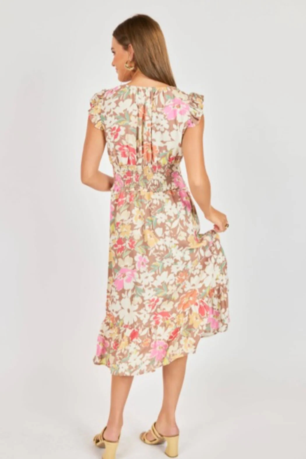 SADIE & SAGE FLORAL DUNES MIDI DRESS