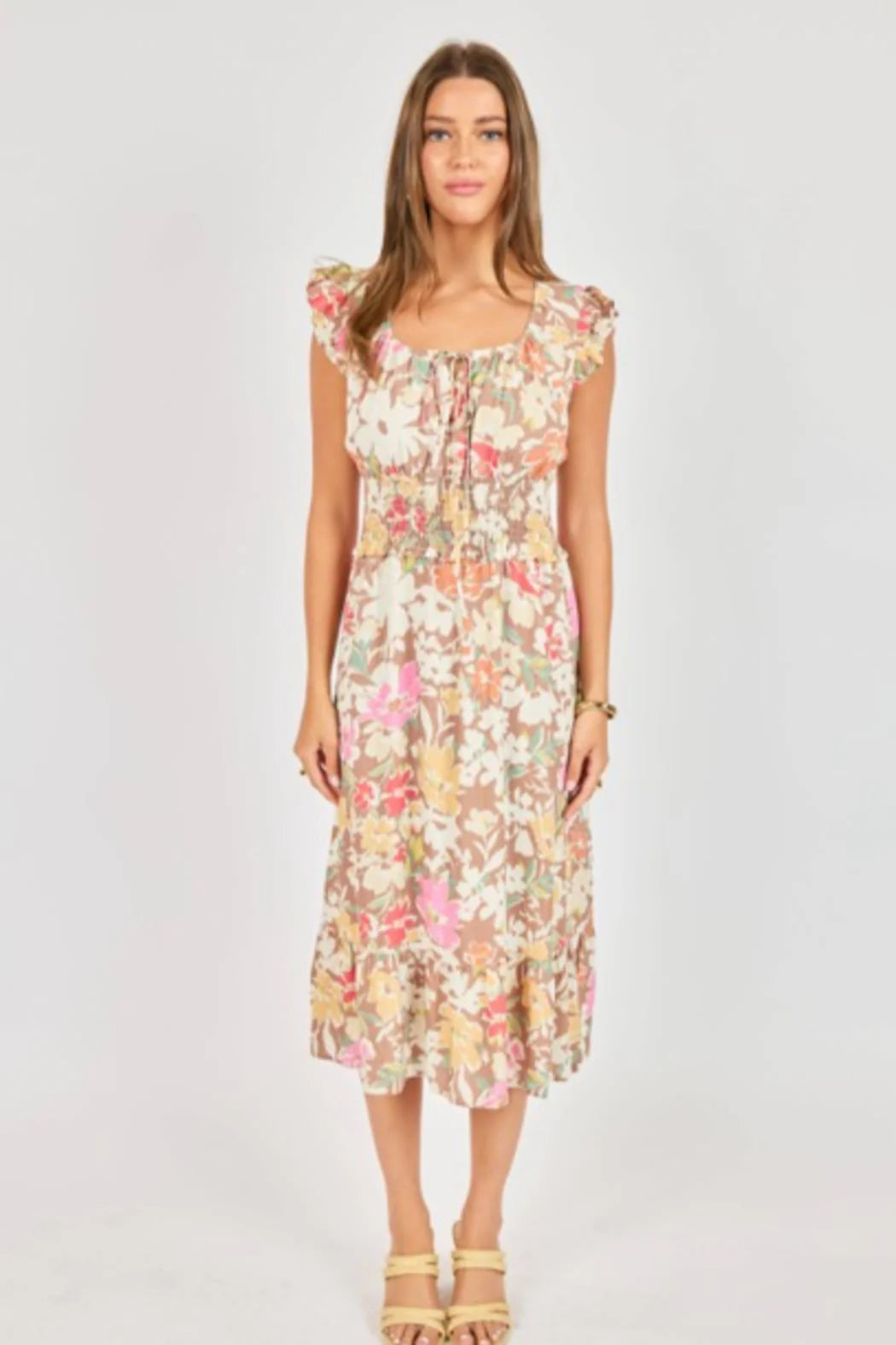 SADIE & SAGE FLORAL DUNES MIDI DRESS