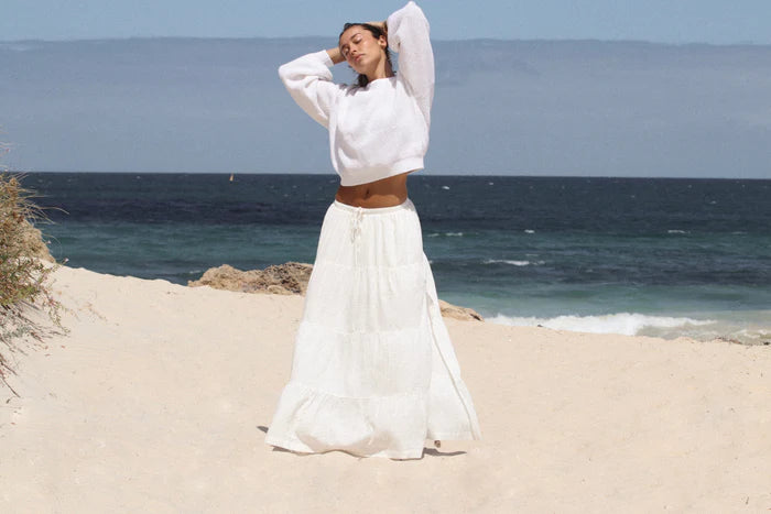 Rhythm Tiered Maxi Skirt