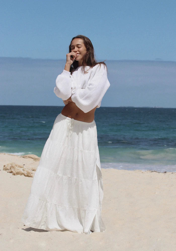 Rhythm Tiered Maxi Skirt