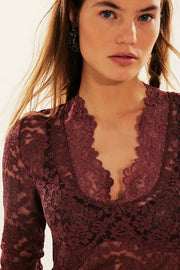 Free People All Day Lace L/S
