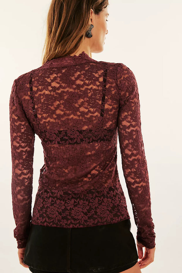 Free People All Day Lace L/S