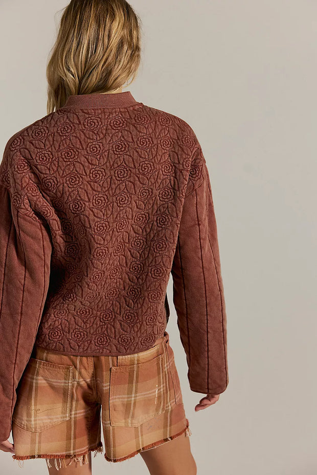Rose Zip-Up Sweatshirt