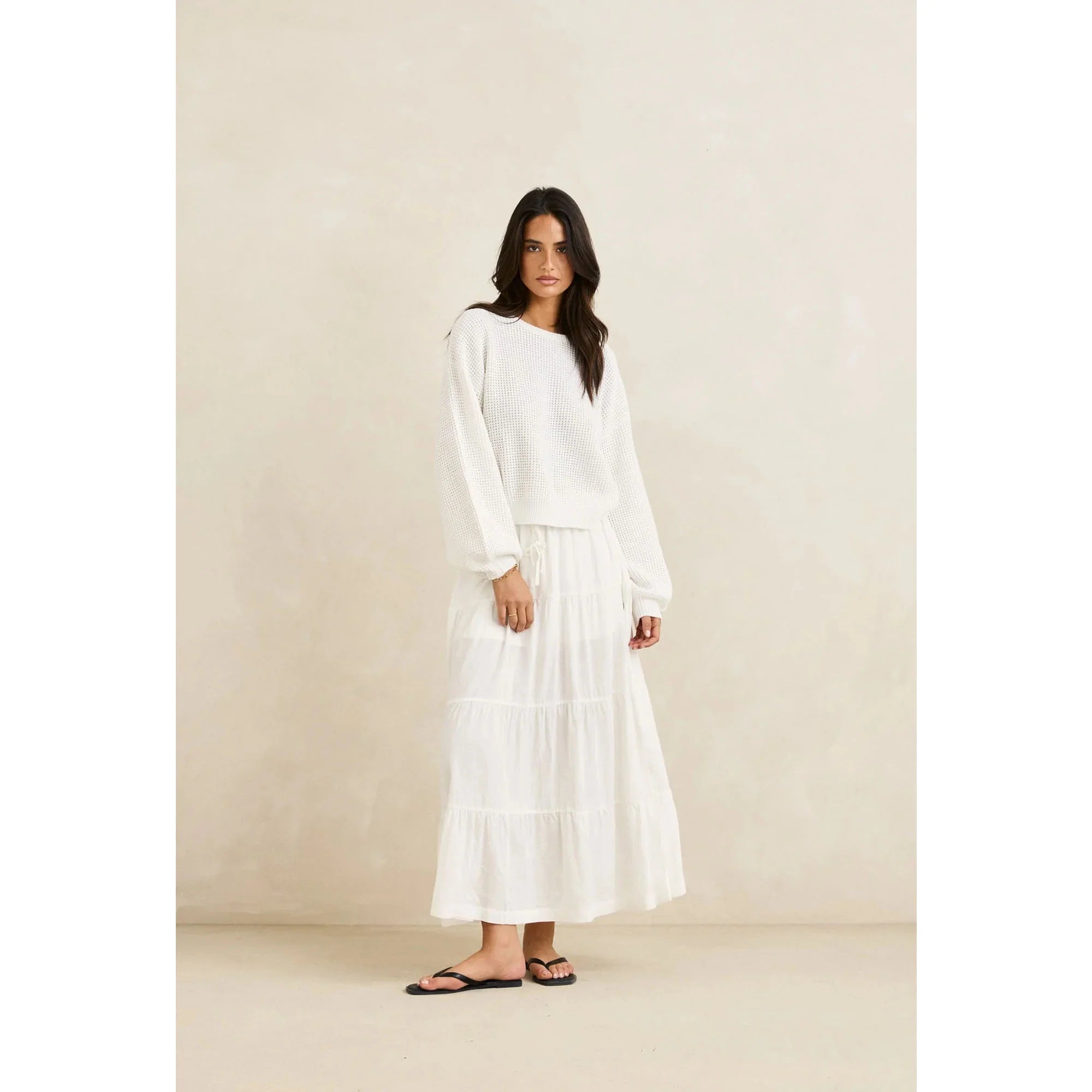 Rhythm Tiered Maxi Skirt