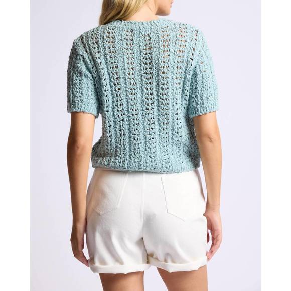 SAGE THE LABEL PERUSE SHORT SLEEVE SWEATER