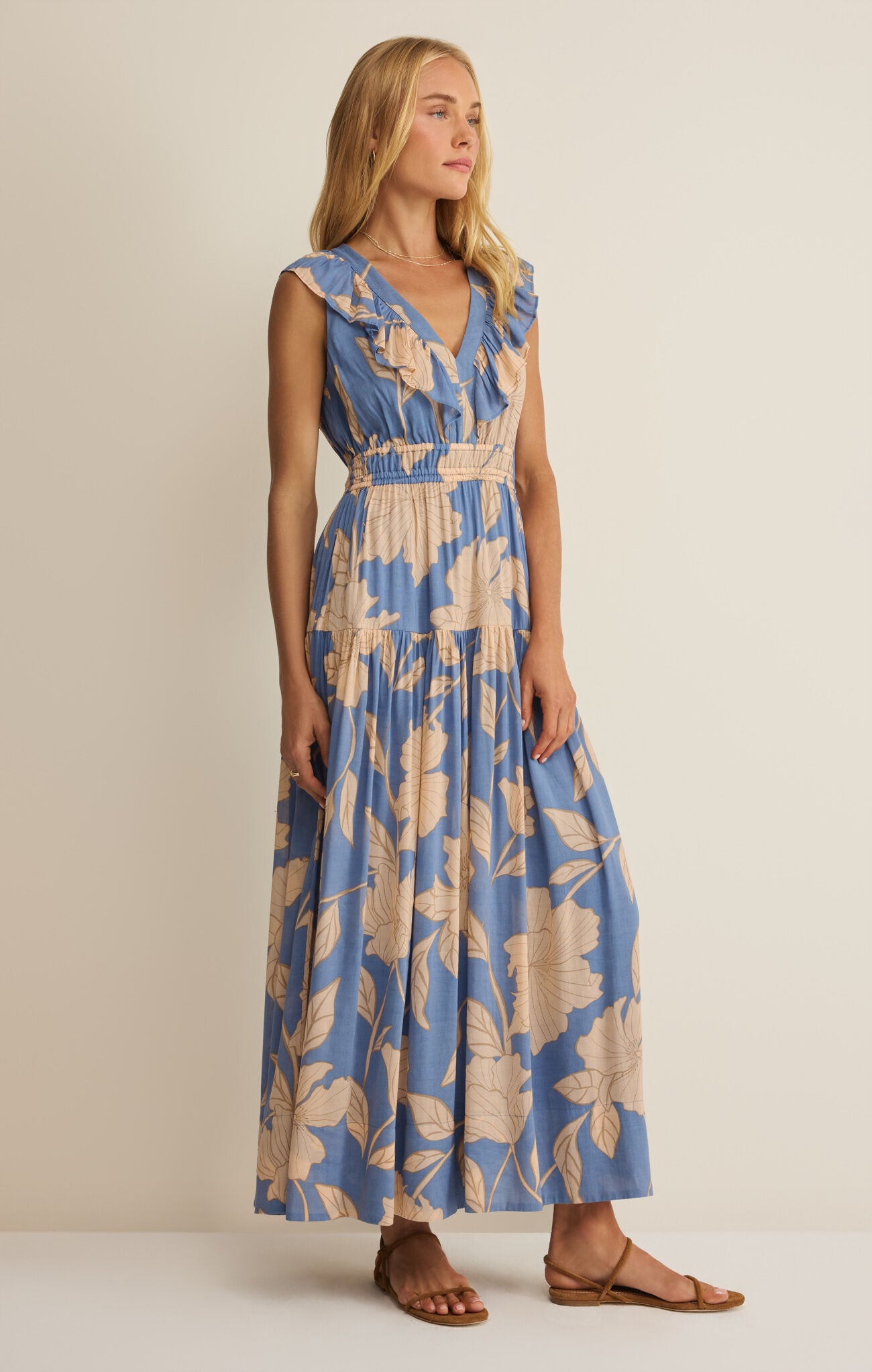 Malene Bloo Floral Maxi Dress