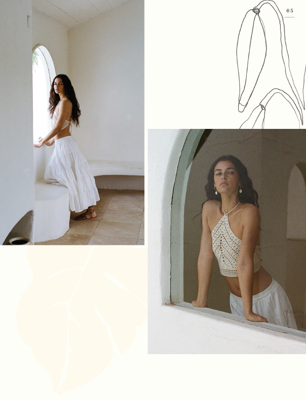 White Tiered Midi Skirt