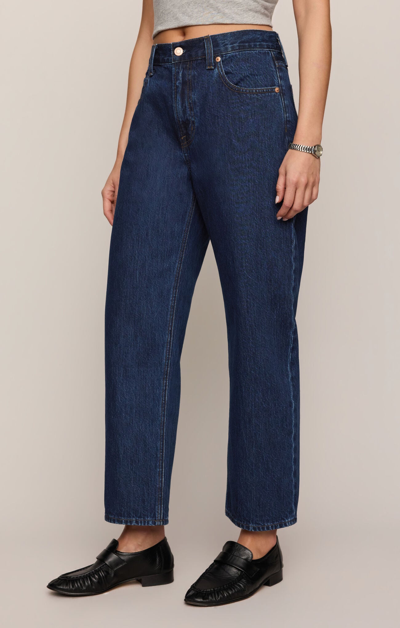 The Off Duty Mid Rise Bowed Ankle Jean