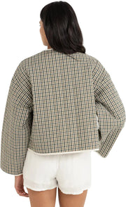 ANTIBES PLAID QUILTED JACKET