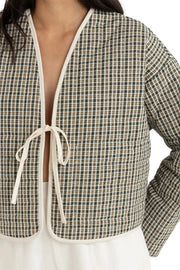 ANTIBES PLAID QUILTED JACKET