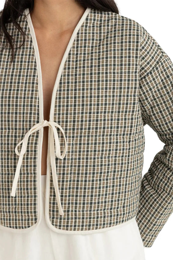 ANTIBES PLAID QUILTED JACKET