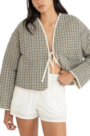 ANTIBES PLAID QUILTED JACKET