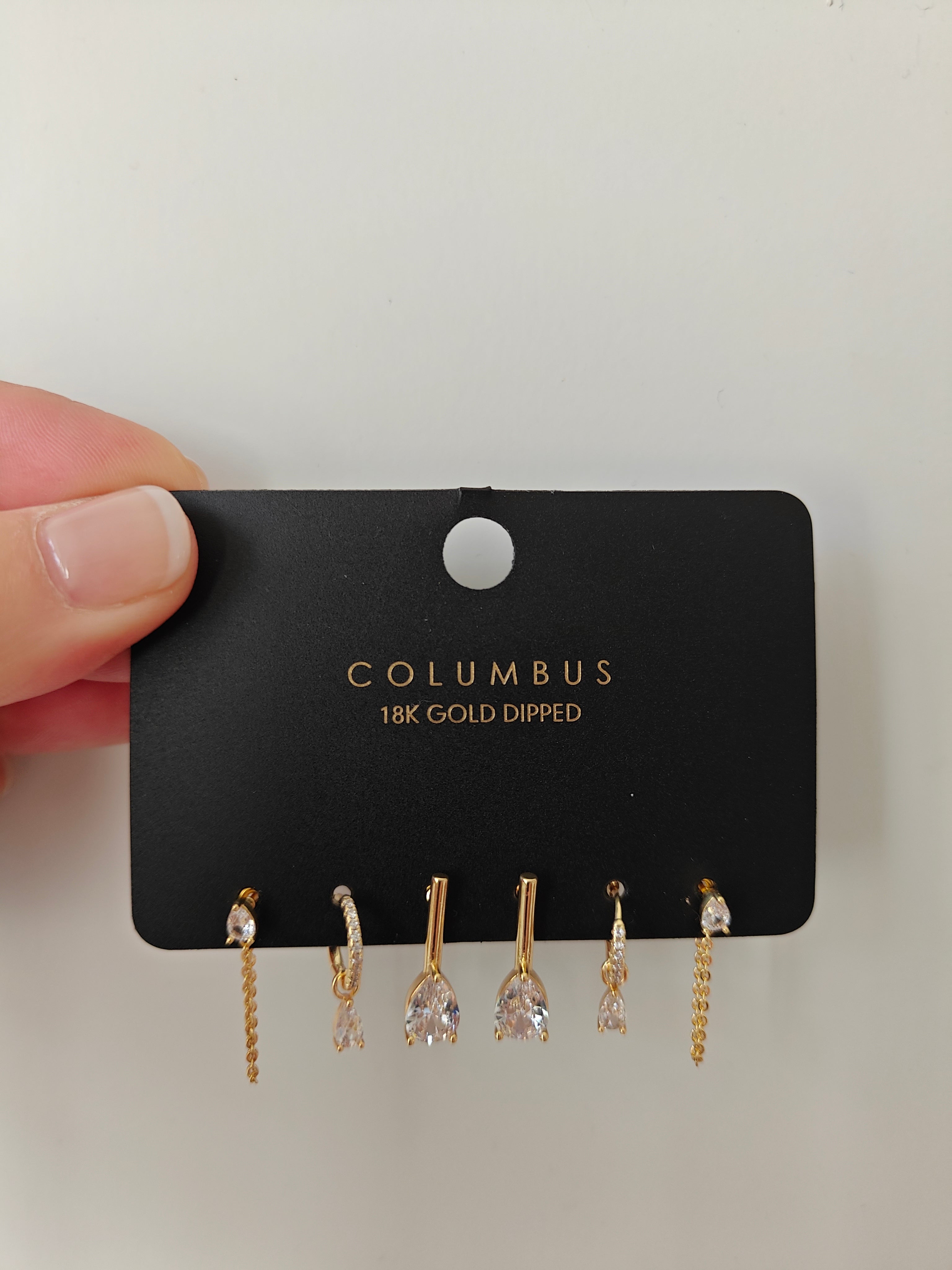 Columbus Earring Set 18kt Gold Dipped
