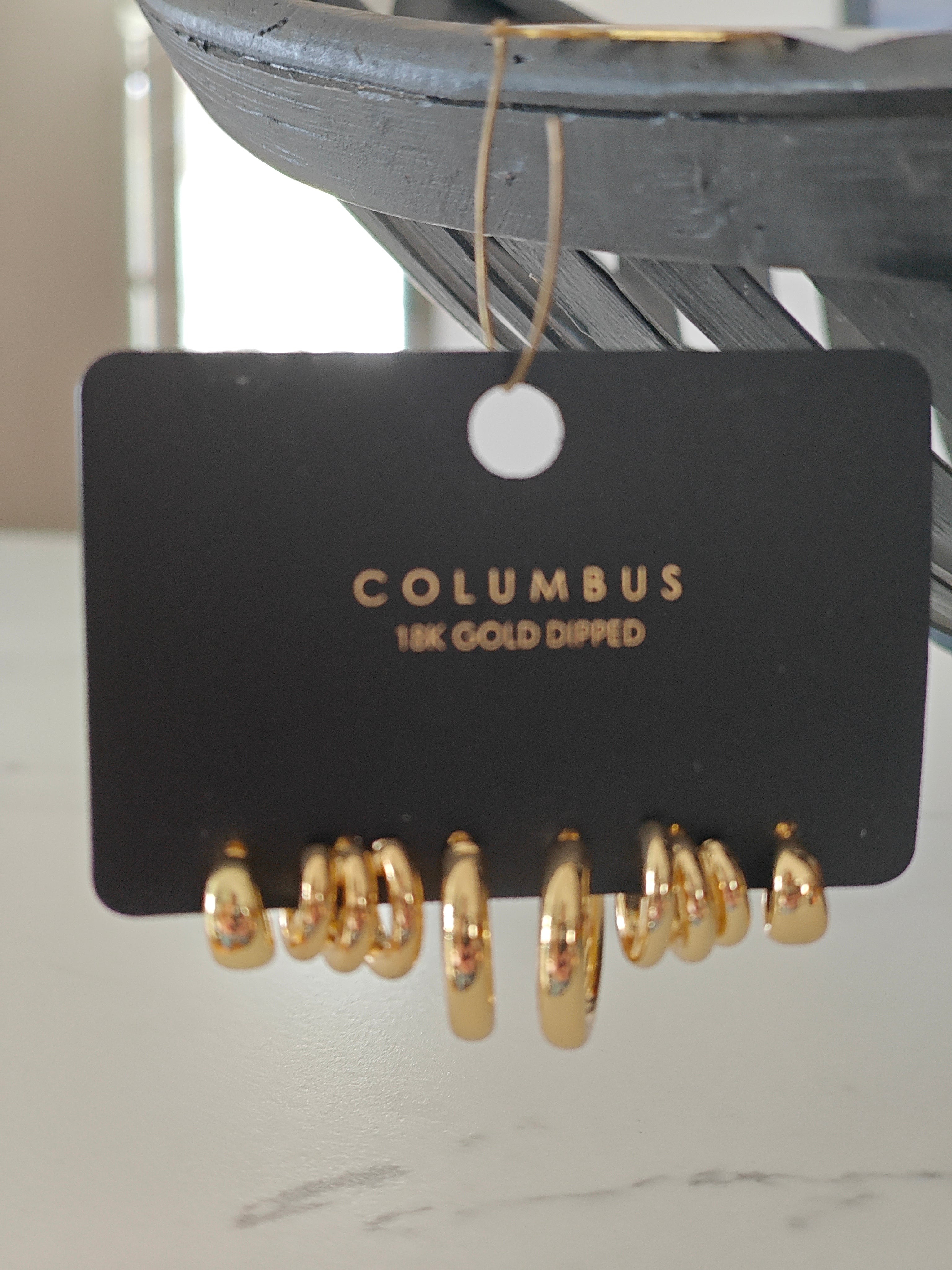 Columbus 18kt Gold Dipped Hoop Set