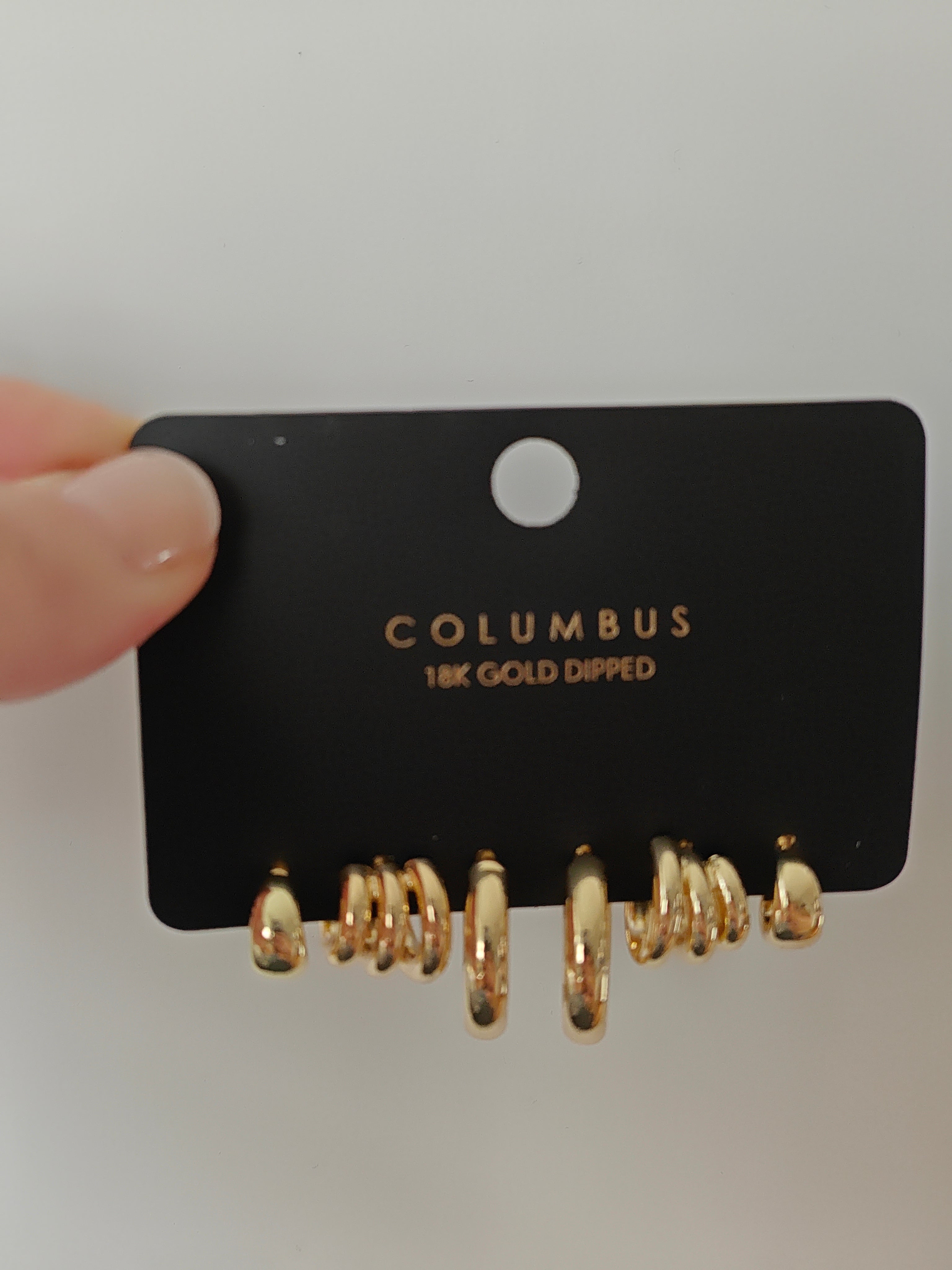 Columbus 18kt Gold Dipped Hoop Set