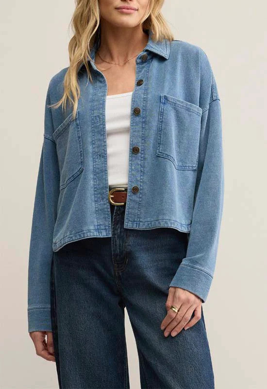Z Supply Cropped Vintage Indigo Jacket