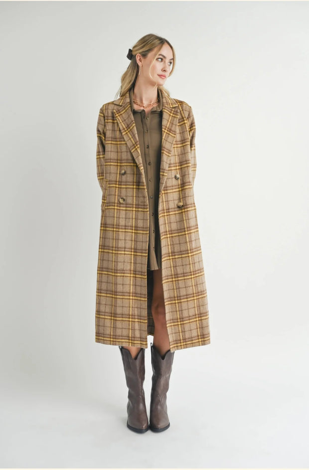 JENNY PLAID DB COAT