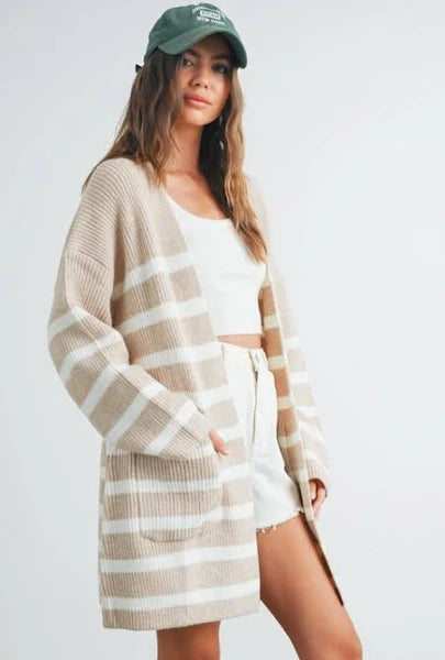 Buttermelon Stiped Cardigan