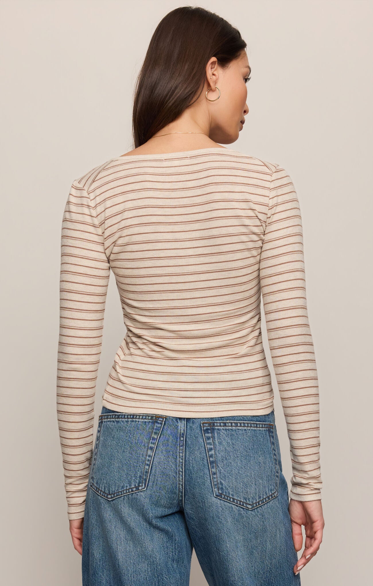 Andie Striped Henley Top