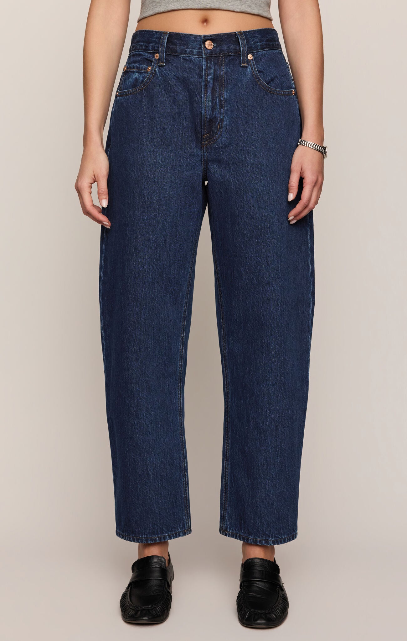 The Off Duty Mid Rise Bowed Ankle Jean
