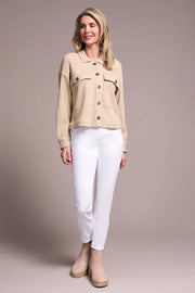 Brushed Waffle Knit Shacket