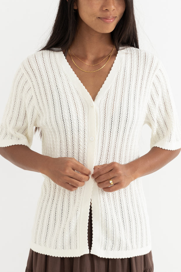 Rhythm Scallop Knit Cardigan