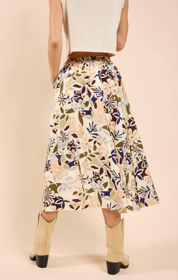 Sadie & Sage Open Road Elastic Waist Midi Skirt